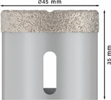 PRO Ceramic dry Trockenbohrkrone 45 x 35 mm, X-Lock
