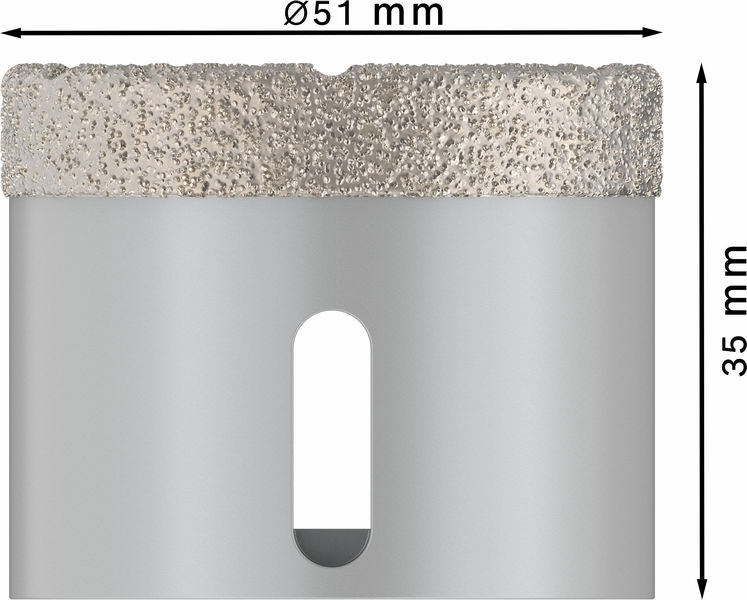 PRO Ceramic dry Trockenbohrkrone, 51 x 35 mm, X-Lock