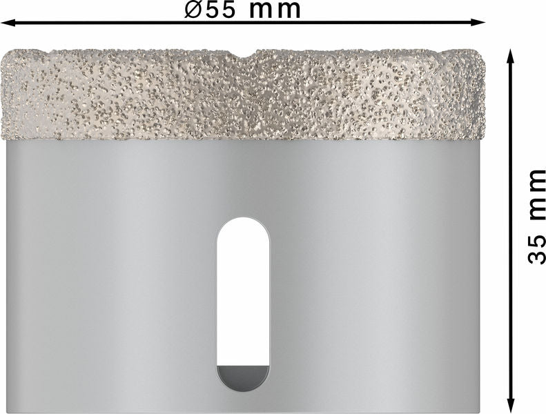 PRO Ceramic dry Trockenbohrkrone, 55 x 35 mm, X-Lock