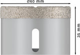 PRO Ceramic dry Trockenbohrkrone, 60 x 35 mm, X-Lock