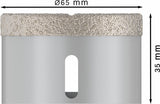 PRO Ceramic dry Trockenbohrkrone, 65 x 35 mm, X-Lock
