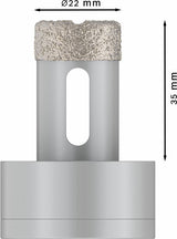 PRO Ceramic dry Trockenbohrkrone, 22 x 35 mm, X-Lock