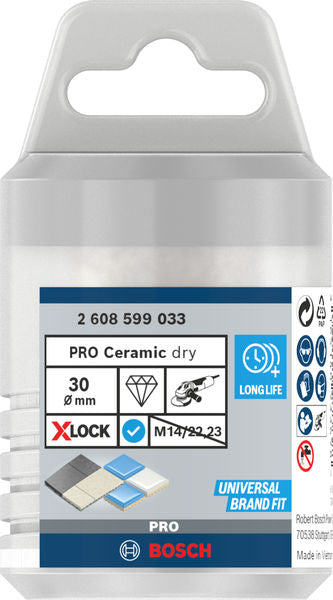 PRO Ceramic dry Trockenbohrkrone, 30 x 35 mm, X-Lock