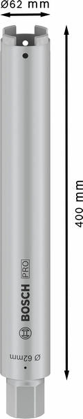 PRO Trockenbohrkrone, 62 x 400 mm, 1 1/4-Zoll UNC