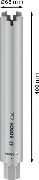 PRO Trockenbohrkrone, 68 x 400 mm, 1 1/4-Zoll UNC