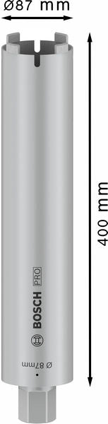 PRO Trockenbohrkrone, 87 x 400 mm, 1 1/4-Zoll UNC