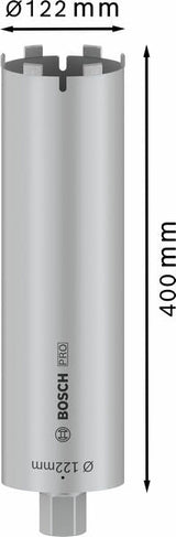 PRO Trockenbohrkrone, 122 x 400 mm, 1 1/4-Zoll UNC