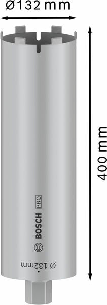 PRO Trockenbohrkrone, 132 x 400 mm, 1 1/4-Zoll UNC