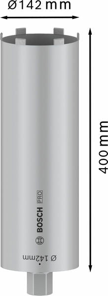PRO Trockenbohrkrone, 142 x 400 mm, 1 1/4-Zoll UNC