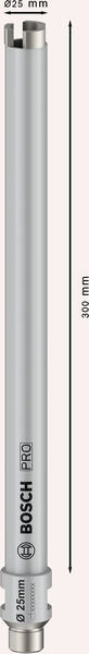 PRO Nassbohrkrone, 25 x 300 mm, G 1/2"