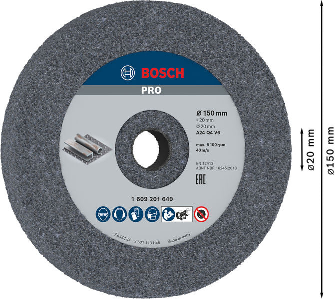 PRO Metal Schleifscheibe, 150 x 20 x 20 mm, G24