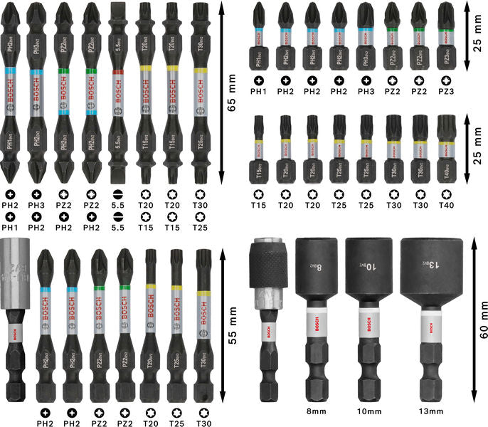 PRO Impact Schrauberbit Set, 36-tlg.