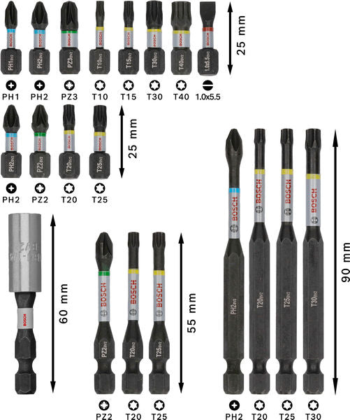 PRO Impact Schrauberbit Set, 20-tlg.