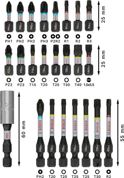 PRO Impact Schrauberbit Set, 24-tlg.