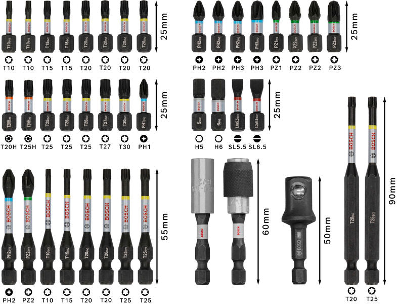 PRO Impact Schrauberbit Set, 41-tlg.