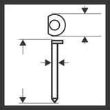 DA Senkkopf-Stift, SK64-34 63G,  1,8mm, 63mm, verzinkt, 4000er-Pack