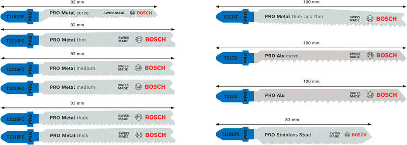 PRO Metal and Alu Stichsägeblatt Set, 92 mm, 10-tlg.