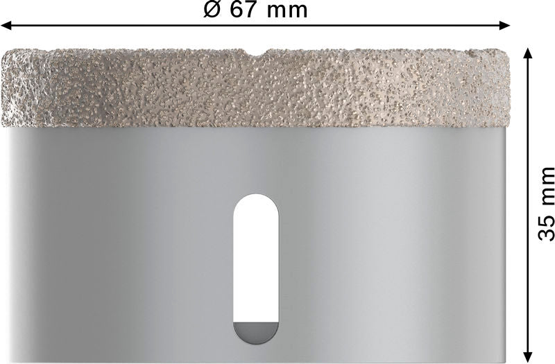 PRO Ceramic dry Trockenbohrkrone, 67 x 35 mm, X-Lock