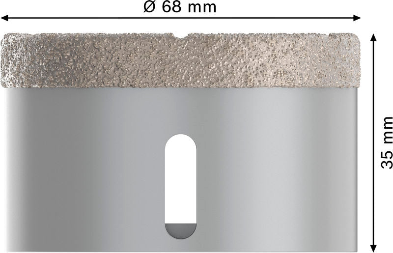 PRO Ceramic dry Trockenbohrkrone, 68 x 35 mm, X-Lock