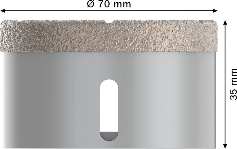 PRO Ceramic dry Trockenbohrkrone, 70 x 35 mm, X-Lock