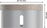 PRO Ceramic dry Trockenbohrkrone, 75 x 35 mm, X-Lock