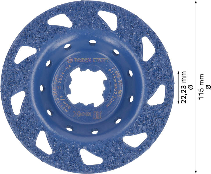 EXPERT Multi Material Carbide-Topfscheibe med., flach, X-LOCK, 115 mm, 22,23 mm