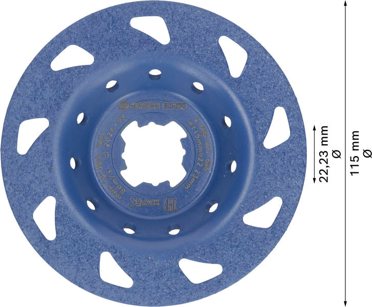 EXPERT Multi Material Carbide-Topfscheibe fein, flach, X-LOCK, 115 mm, 22,23 mm
