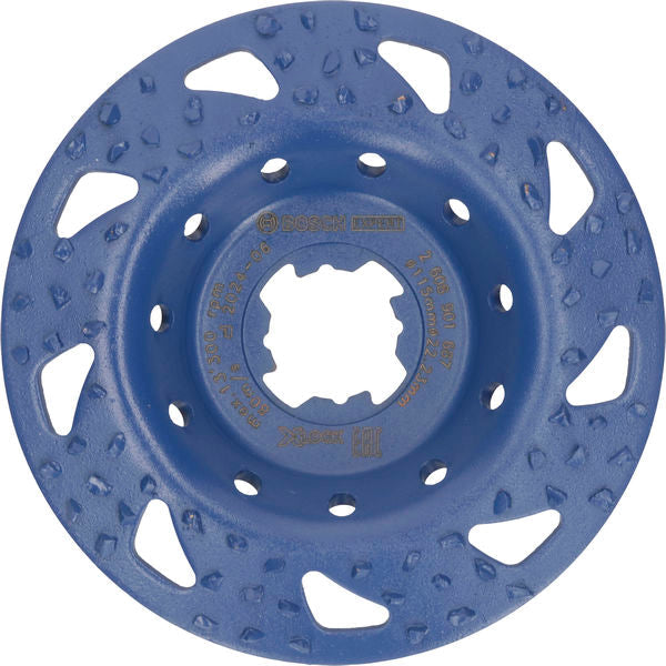EXPERT Multi Material Carbide-Topfscheibe grob, schräg, X-LOCK, 115 mm, 22,23 mm