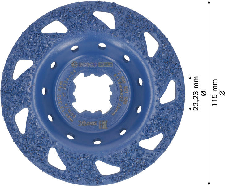 EXPERT Multi Material Carbide-Topfscheibe med., schräg, X-LOCK, 115 mm, 22,23 mm