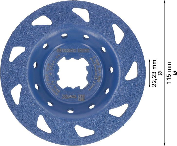 EXPERT Multi Material Carbide-Topfscheibe fein, schräg, X-LOCK, 115 mm, 22,23 mm