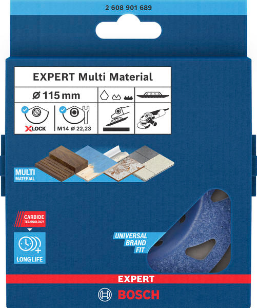 EXPERT Multi Material Carbide-Topfscheibe fein, schräg, X-LOCK, 115 mm, 22,23 mm