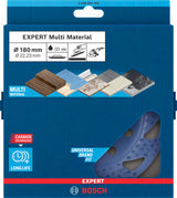 EXPERT Multi Material Carbide-Topfscheibe grob, angeschrägt, 180 mm, 22,23 mm