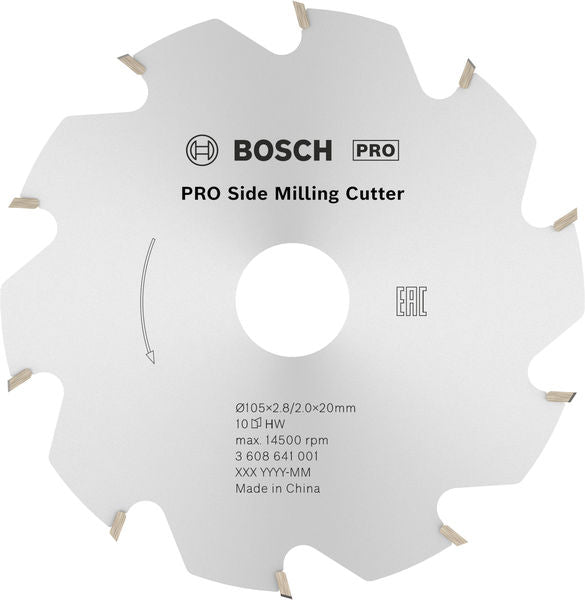 PRO Scheibenfräser, 105 x 20 x 2,8 mm, 10 Zähne