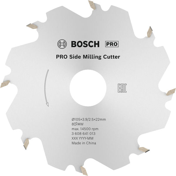 PRO Scheibenfräser, 105 x 22 x 4 mm, 8 Zähne
