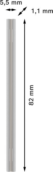 PRO Hobelmesser, 82 x 5,5 x 1,1 mm, 10 Stk