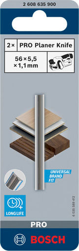PRO Hobelmesser, 56 x 5,5 x 1,1 mm, 2 Stk