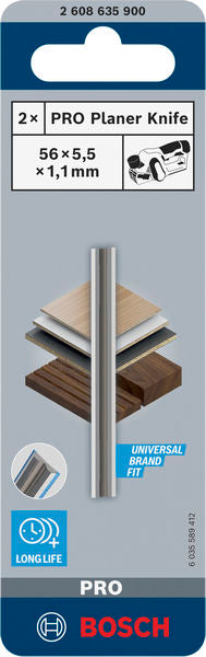 PRO Hobelmesser, 56 x 5,5 x 1,1 mm, 2 Stk