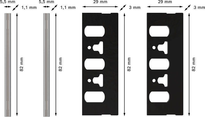 PRO Hobelmesser-Set, 4-tlg