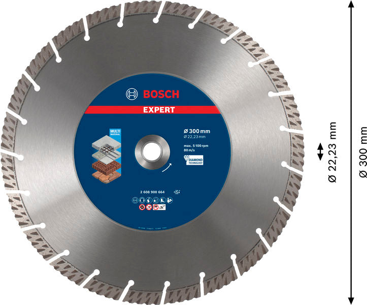 EXPERT MultiMaterial Diamanttrennscheiben, 300 x 22,23 x 2,8 x 15 mm