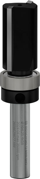 PRO Bündigfräser mit obenliegendem Führungskugellager, Ø16 x L25,4, Schaft 8 mm