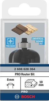 PRO Hohlkehlfräser + Zapfen, 8 x 32,7 x 55 mm