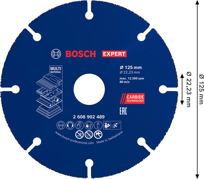 EXPERT Carbide Multi Wheel Trennscheibe, 125 mm, 22,23 mm