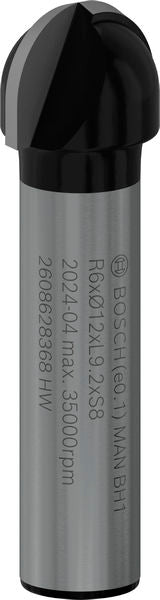 PRO Hohlkehlfräser + Zapfen, 8 x 12 x 40 mm