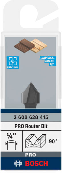 PRO V-Nut Fräser, 6,35 x 12,7 x 45 mm