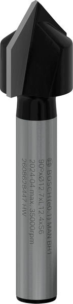 PRO V-Nut Fräser, 6 x 12,7 x 45 mm