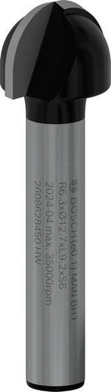 PRO Hohlkehlfräser +Zapfen, 6 x 12,7 x 40 mm