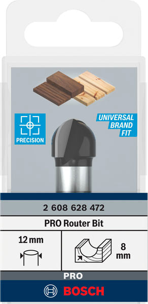 PRO Hohlkehlfräser + Zapfen, 12 x 16 x 54 mm