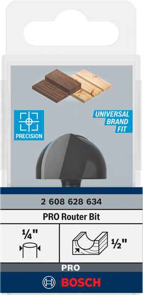 PRO Hohlkehlfräser + Zapfen, 6,35 x 25,4 x 49 mm