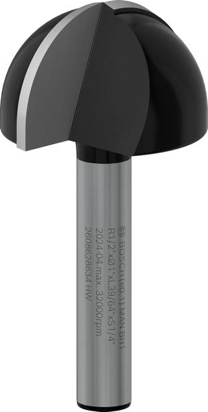 PRO Hohlkehlfräser + Zapfen, 6,35 x 25,4 x 49 mm