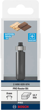 PRO Bündigfräser mit untenliegendem Führungskugellager,  Ø12,7 xL40, Schaft 8 mm